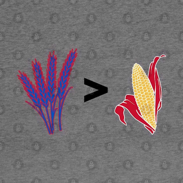 Wheat > Corn Kansas Jayhawks by Fountain City Designs KC